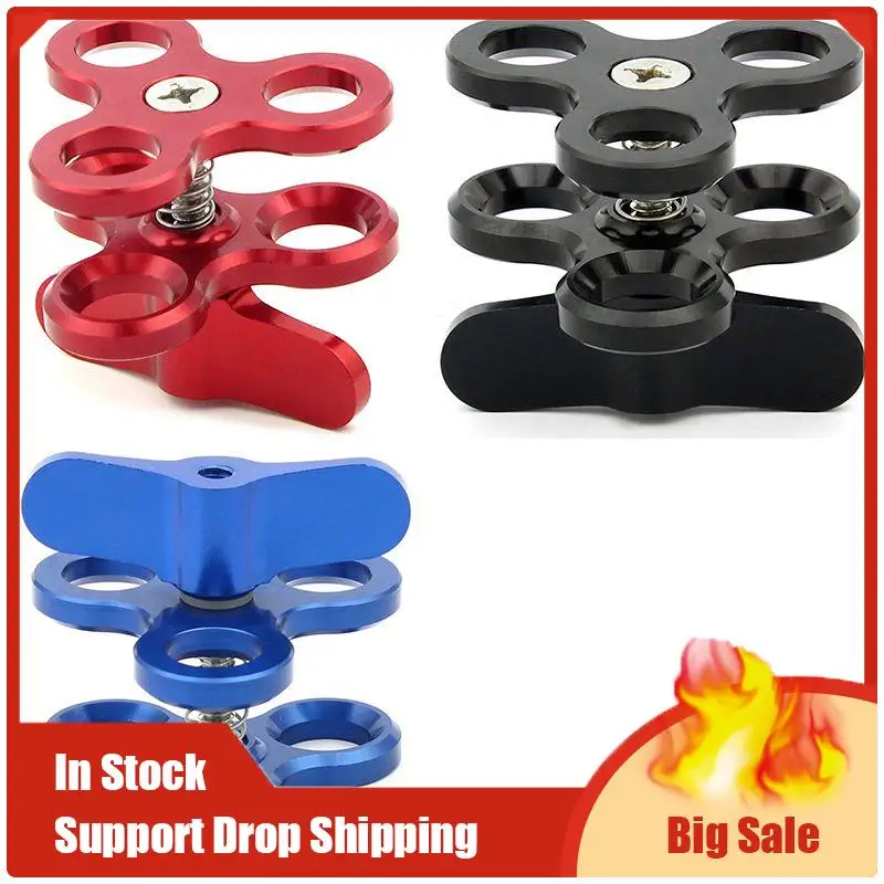 Лучшие предложения Шаровой шарнир из алюминиевого сплава, 3-секционный зажим для шарового шарнира, держатель лампы заполняющего света для дайвинга, подводной фотографии