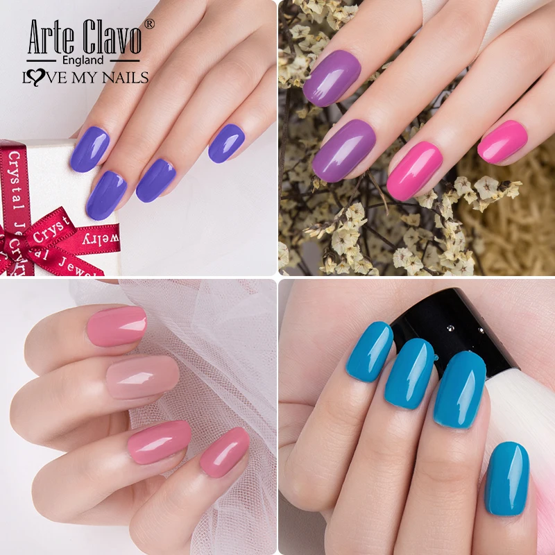 Arte Clavo HEMA TPO FREE Colorful Gel Nail Polish 15ml Full Coverage Soak Off UV LED Varnish Hybrid Nail Art Top Bsae Maincure
