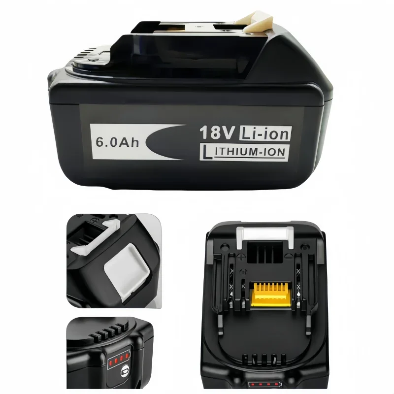 

for 18V Makita rechargeable lithium-ion battery BL18650 6.0Ah lithium battery, BL1840 BL1850 BL1830 BL1860B LXT 400 with charger