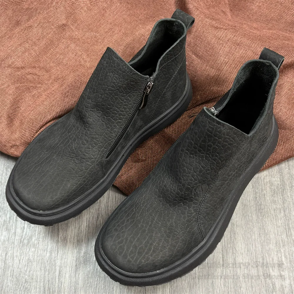 Chelsea Boots Men - Botas Curtas Masculinas de Couro com