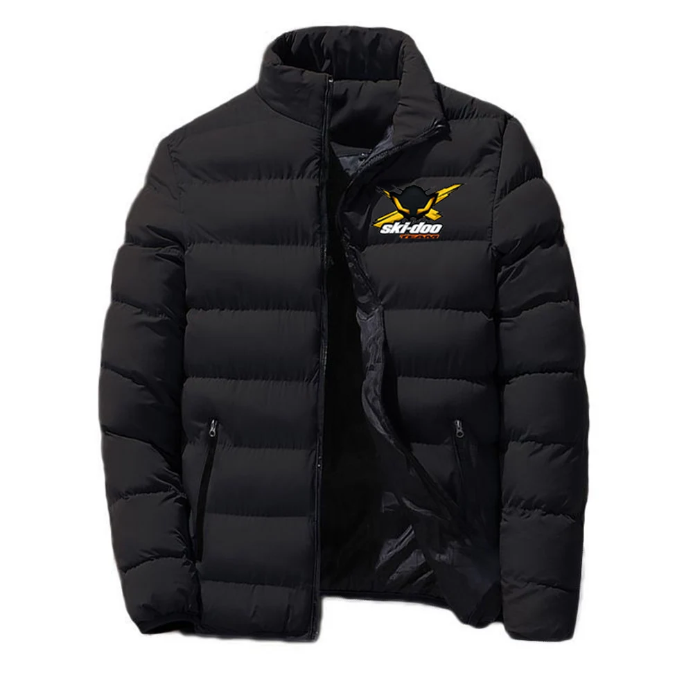 Ski Doo Can-am 2024 Men's New Autumn and Winter Printing Stand Collar Breathable Four-color Cotton-padded Jacket Warm Coats Tops