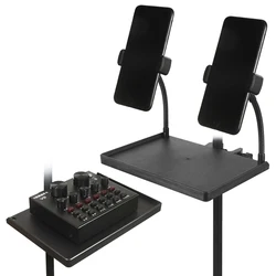 1Set Microphone Stand Sound Card Tray Microphone Plastic Stand Live Mic Stand Tray Tripod Bracket Accessor Studio Broadcasting