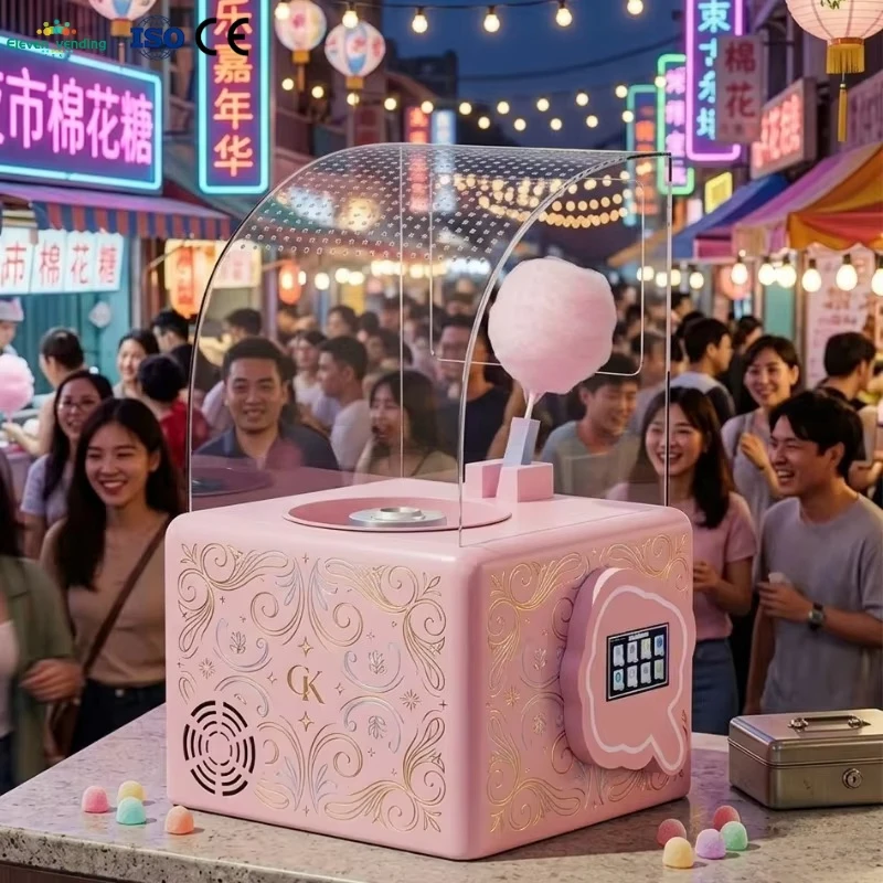 New 8 Flower Shapes Electric Candy Floss Machine Easy to Operate Popular Commercial Equipment for Small Shopping Malls