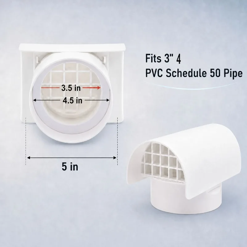Fan Roof Flue Exhaust Outlet Cover Outdoor Rooftop Ventilation Duct Rainproof Dustproof Air Pipe Protector Hardware Gadget