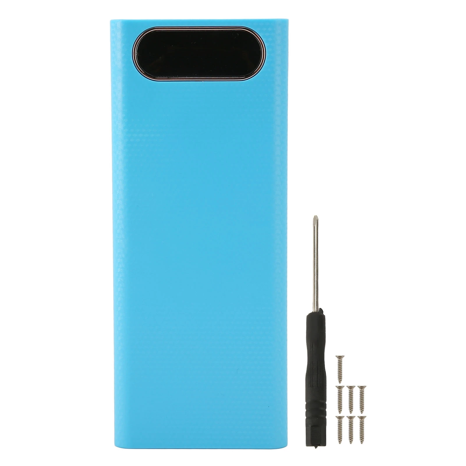 8x21700 Battery Box Welding Free Power Bank Box Kit DIY Battery Charger Outer Case with LCD Screen Blue