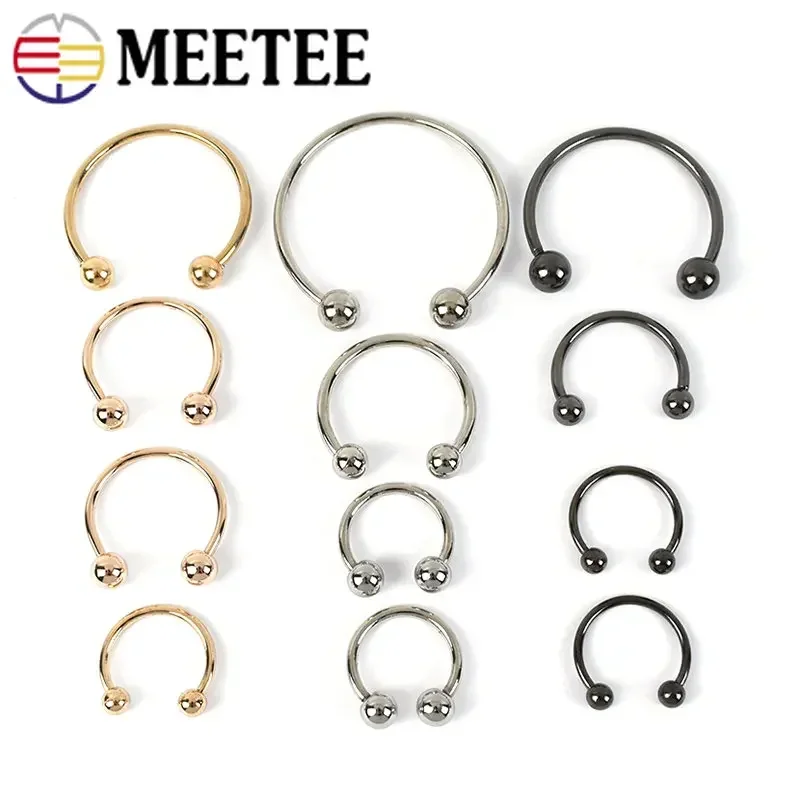 

10/20Pcs Decorative Metal Buckles 15-60mm U-shaped Double-headed Screw Clasp DIY Swimwear Collar Shoes Peaked Cap Hook Accessory