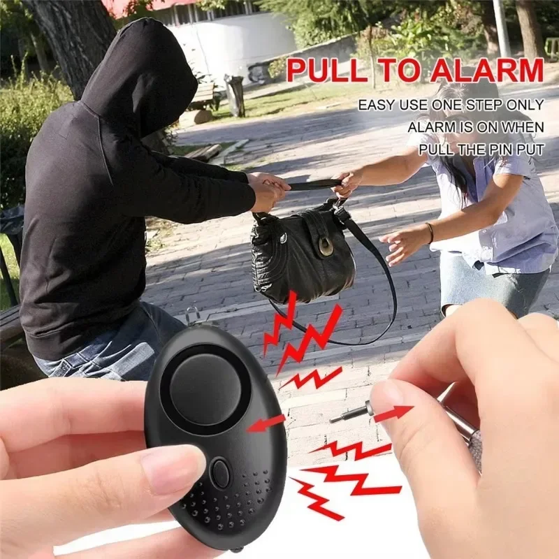 1PC 130DB allarme di sicurezza personale allarme di protezione di emergenza Anti-lupo ragazza bambino donne avviso di sicurezza con chiave con fibbia a luce LED