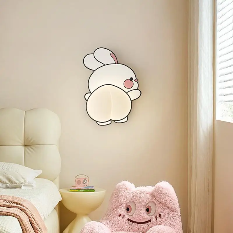 Animal Series Acrylic Wall Lamp, Simple Modern Children's Room Cartoon LED Eye Protection Full Spectrum Decor Lighting Fixture
