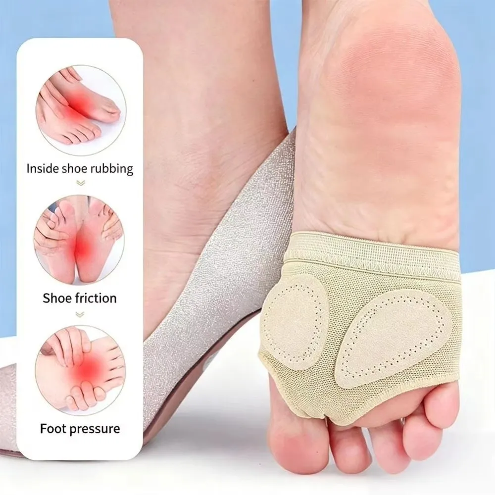 Non-Slip Dance Foot Pads Double Layer Microfiber Ballet Foot Protectors Anti Rub Forefoot Pad Dance Feet Pad Dance Fitness