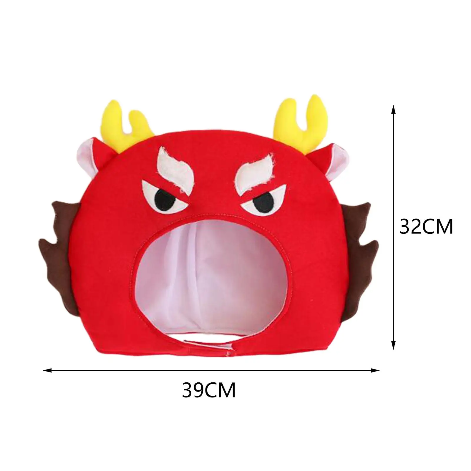 Plush Dragon Hat Cartoon Headpiece Cosplay Adorable Outfit Headdress Funny Headwear Dragon Headgear for Stage Performance