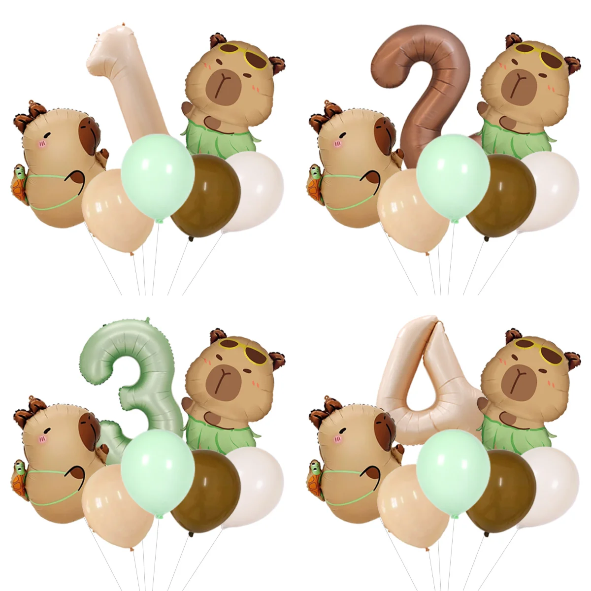 Wedding Day Supply Kit - Capybara Pattern Birthday Balloon Garland Bundle