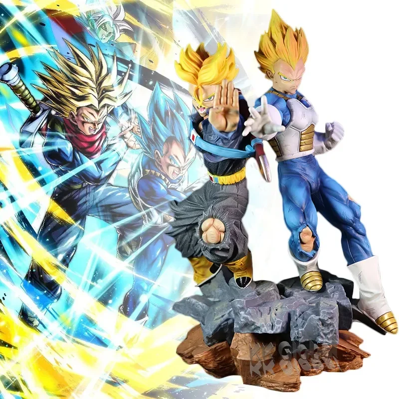 

33cm Dragon Ball Anime Figure Bejīta Yonsei Figure Torankusu Father-Son Kamehameha Super Action Figurine PVCModel Doll Gift Toys