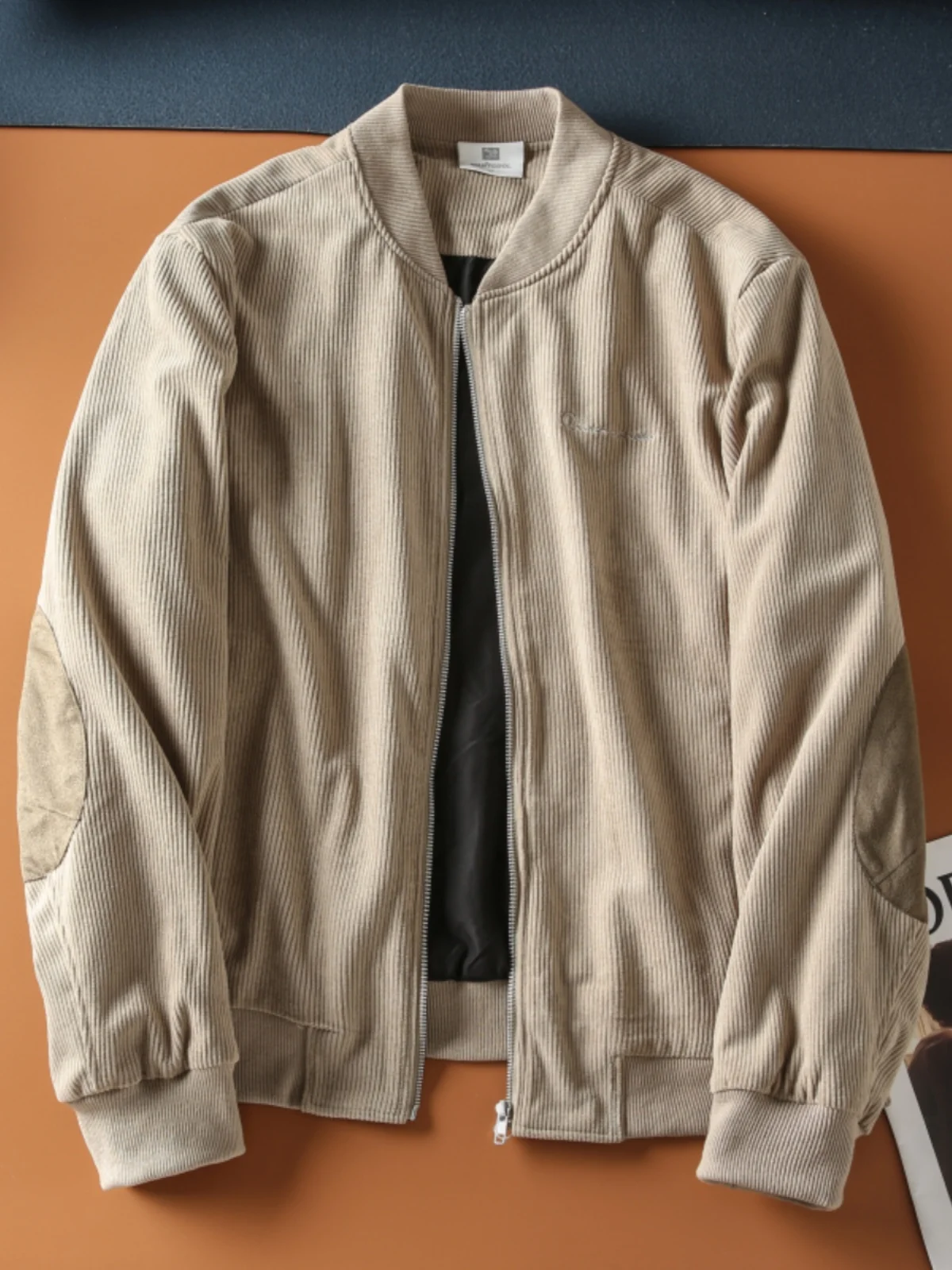 

Spring New Arrival Men's Baseball Collar Flight Jaet Coat Casual Velvet Fabric Japanese Simple Sle Outerwear Warmth Youth...