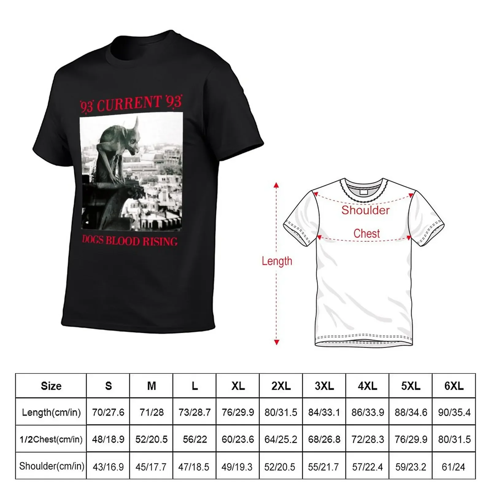 New 93-current-dogs-blood-rising Classic T-Shirt tops aesthetic clothes man clothes men t shirt