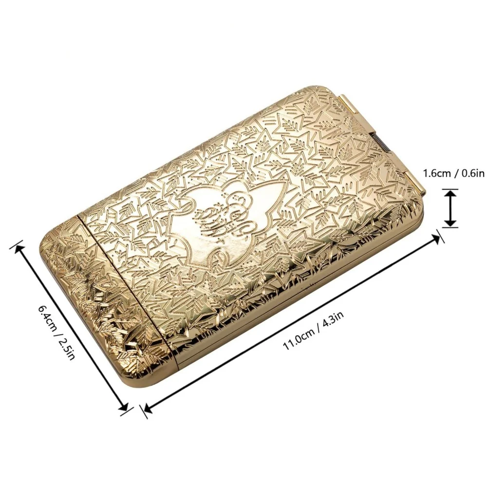 Luxury Retro Engraved Cigarette Case Container Pocket Cigarette Case Holder 20pcs Fine Cigarettes Smoking Storage Box Mens Gift