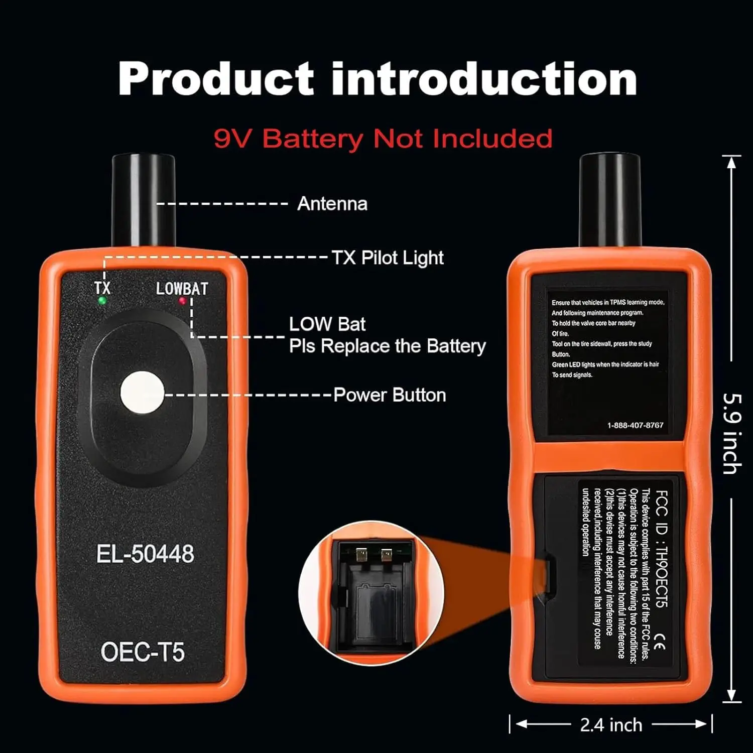 Automotive Tire Pressure Detection Sensor EL-50448 OEC-T5 Opel/GM Tire Pressure Monitoring System TPMS Reset Activation Tool view 4