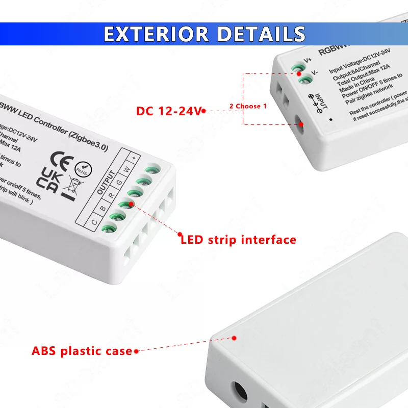 12A WiFi LED COB Light Strip Controller singolo doppio colore RGB RGBW RGBCW RGBWW RGB + CCT Tuya APP zigbe3.0 Smart Dimmer DC12-24V