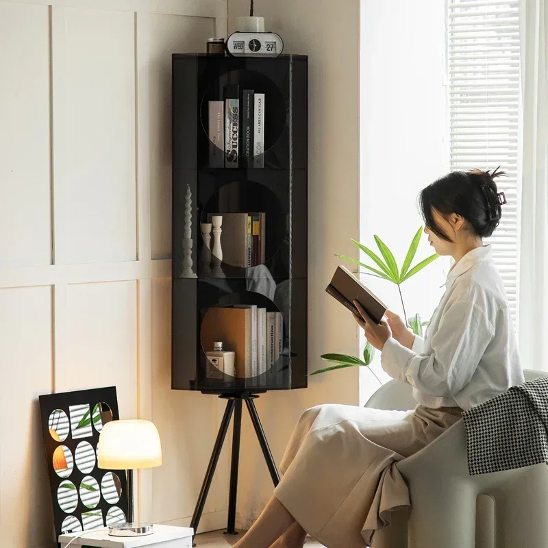 

Corner Cabinet Living Room Triangle Acrylic Locker Light Luxury Storage