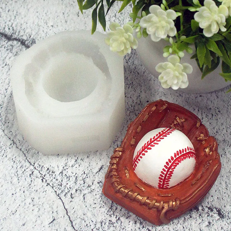 البيسبول رمي قفازات قالب من السيليكون ، لتقوم بها بنفسك ، الصابون اليدوية ، الخبز الشوكولاته #4