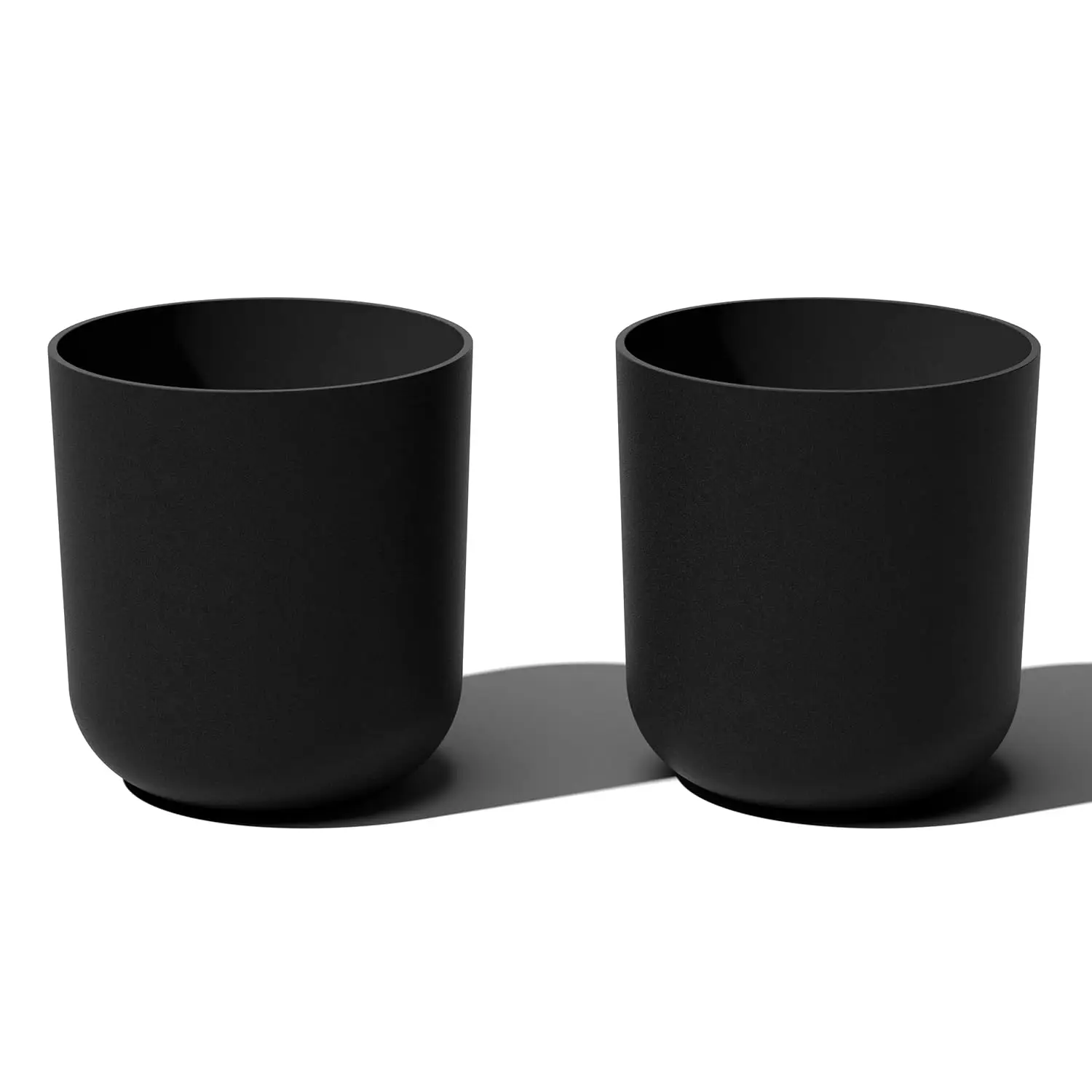 Round Black Plastic Planter Pots for Indoor/Outdoor Garden Use, with Drainage Holes, Suitable for Small to Large Succulent Plant