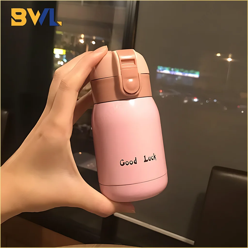 200ml Cute Candy Mini Thermos Cup Kids Cartoon Hot Water Bottle Stainless Steel Thermal Coffee Mug Vacuum Flask Insulated