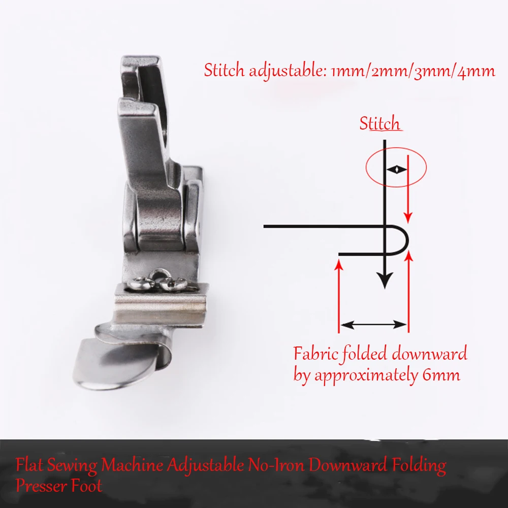ماكينة خياطة مسطحة رقم - قدم ضغط قابلة للطي على الكي إلى أسفل، قابلة للتعديل للمسطح المحوسبة - ماكينة خياطة السرير، مناسبة #6