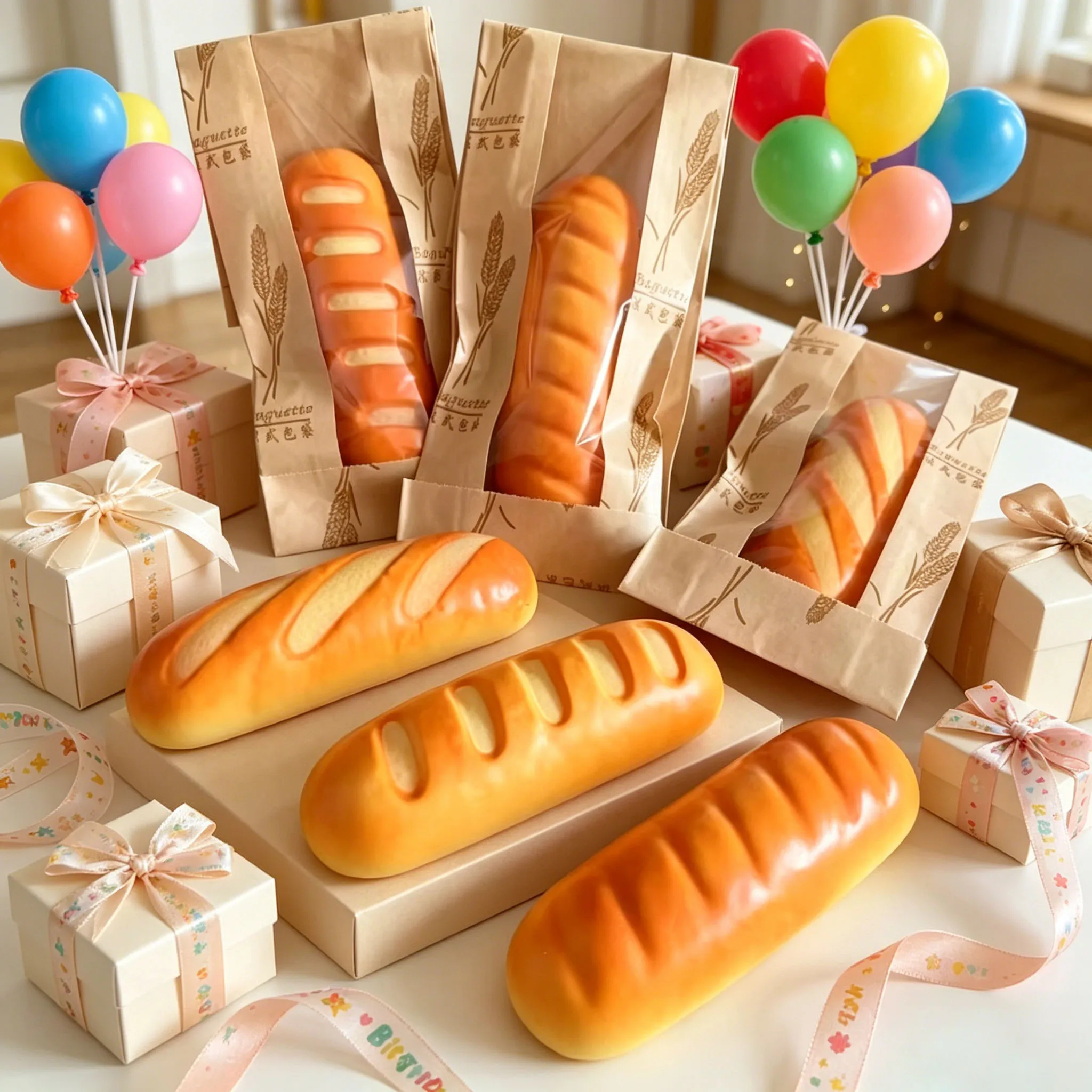 1 unidad de juguete blando realista de pan baguette, juguete antiestrés de levantamiento lento súper suave, juguete antiestrés de panadería artificial con corteza dorada, juguete antiestrés y antiansiedad, empaquetado individualmente, lindo adorno de escritorio, regalo para niños, adolescentes, niñas y adultos