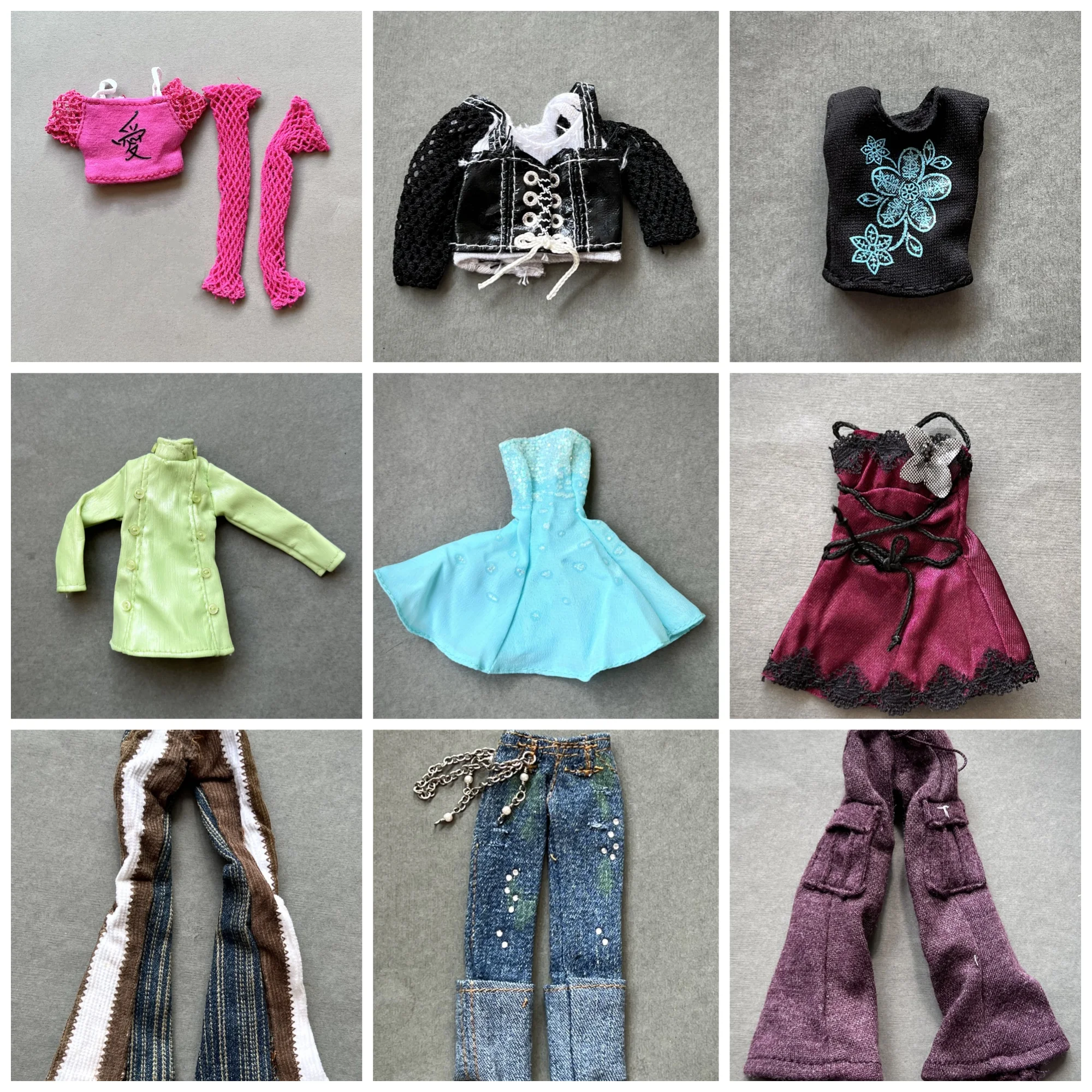 many kinds of clothes top pants coat dress for fashion cool doll high school doll 30cm doll