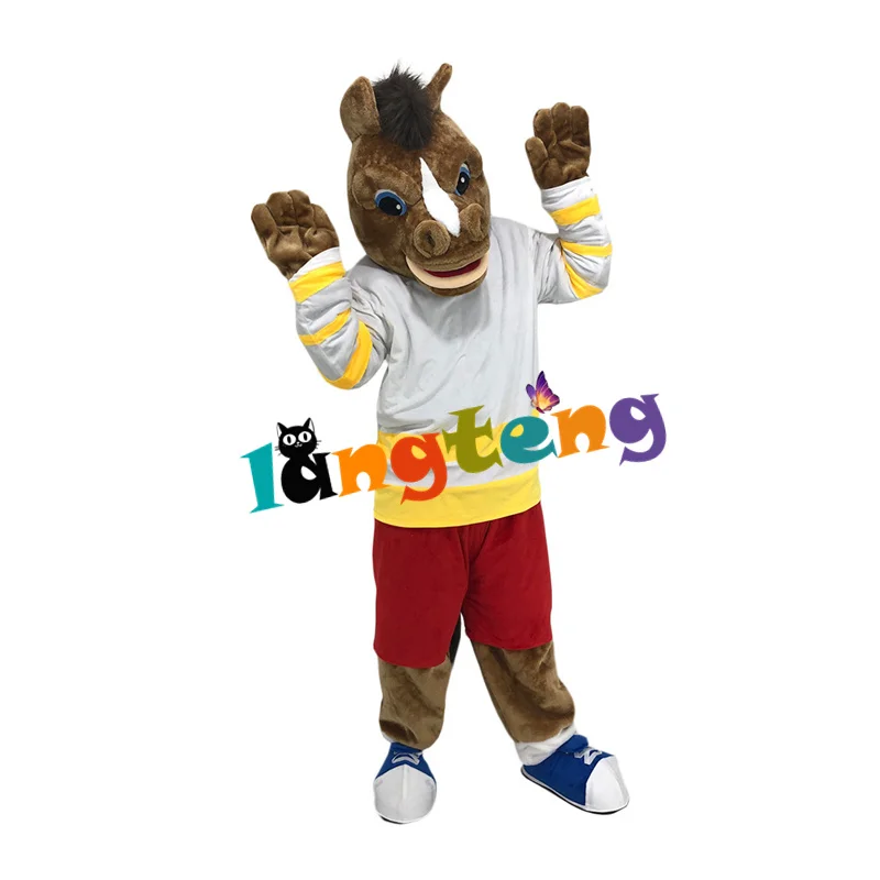 1261 Mustang  Horse Adult Mascot Costumes Cartoon Halloween Cosplay Fursuit