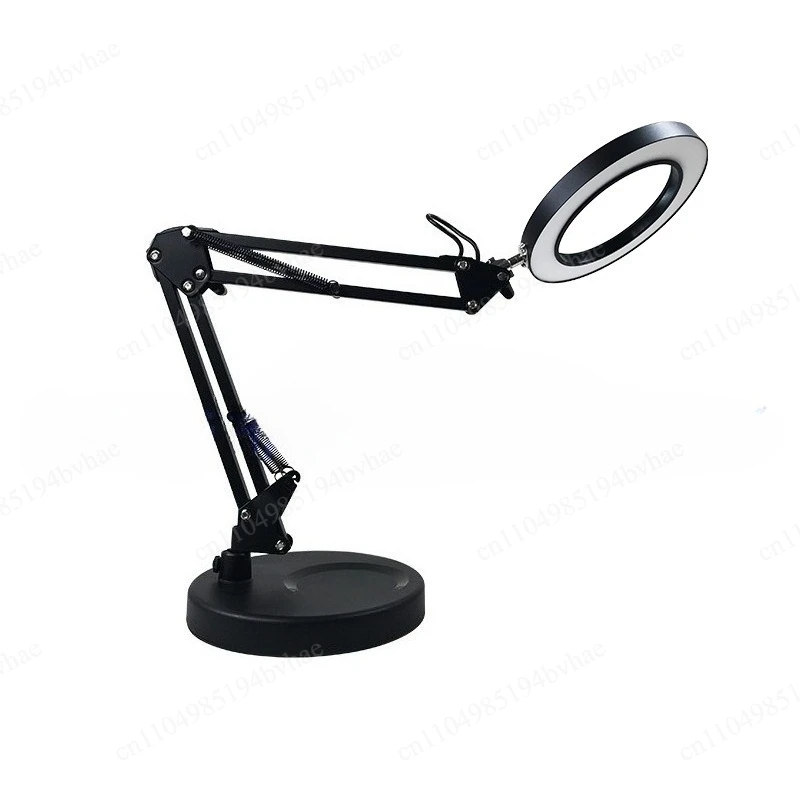 Cross-border LED long arm American desk lamp welding repair work folding magnifying glass desk lamp