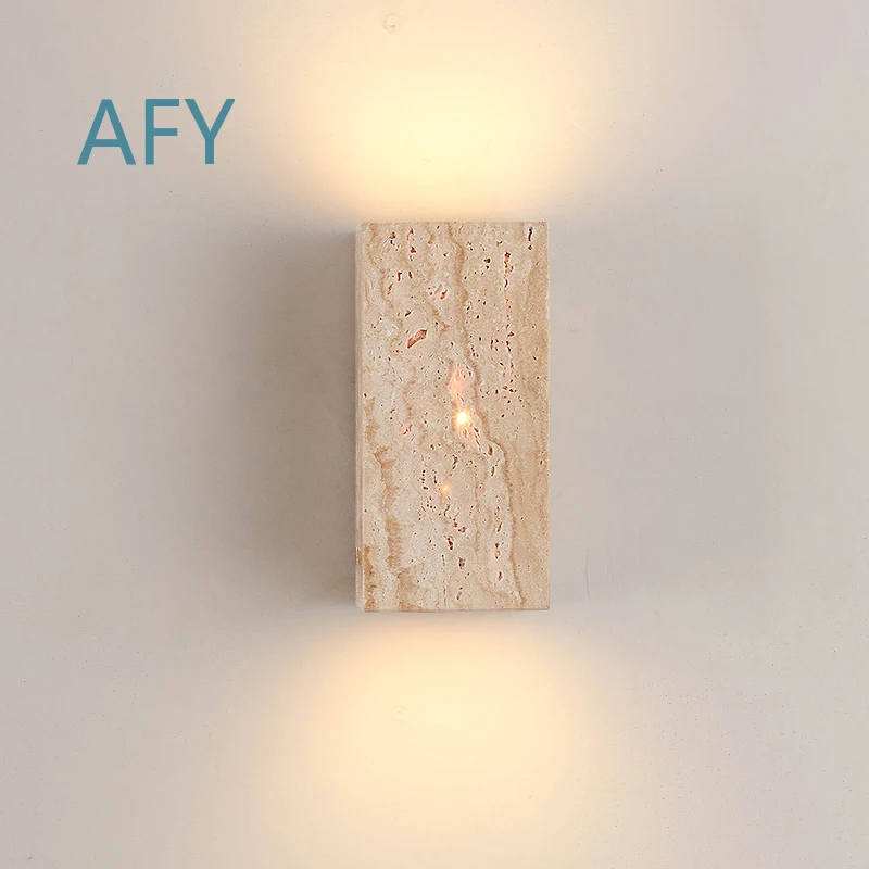 Outdoor Yellow Travertine Wall Lamp for Outdoor Lighting for Courtyard Garden Villa Landscape Homestay Waterproof Wall Washer