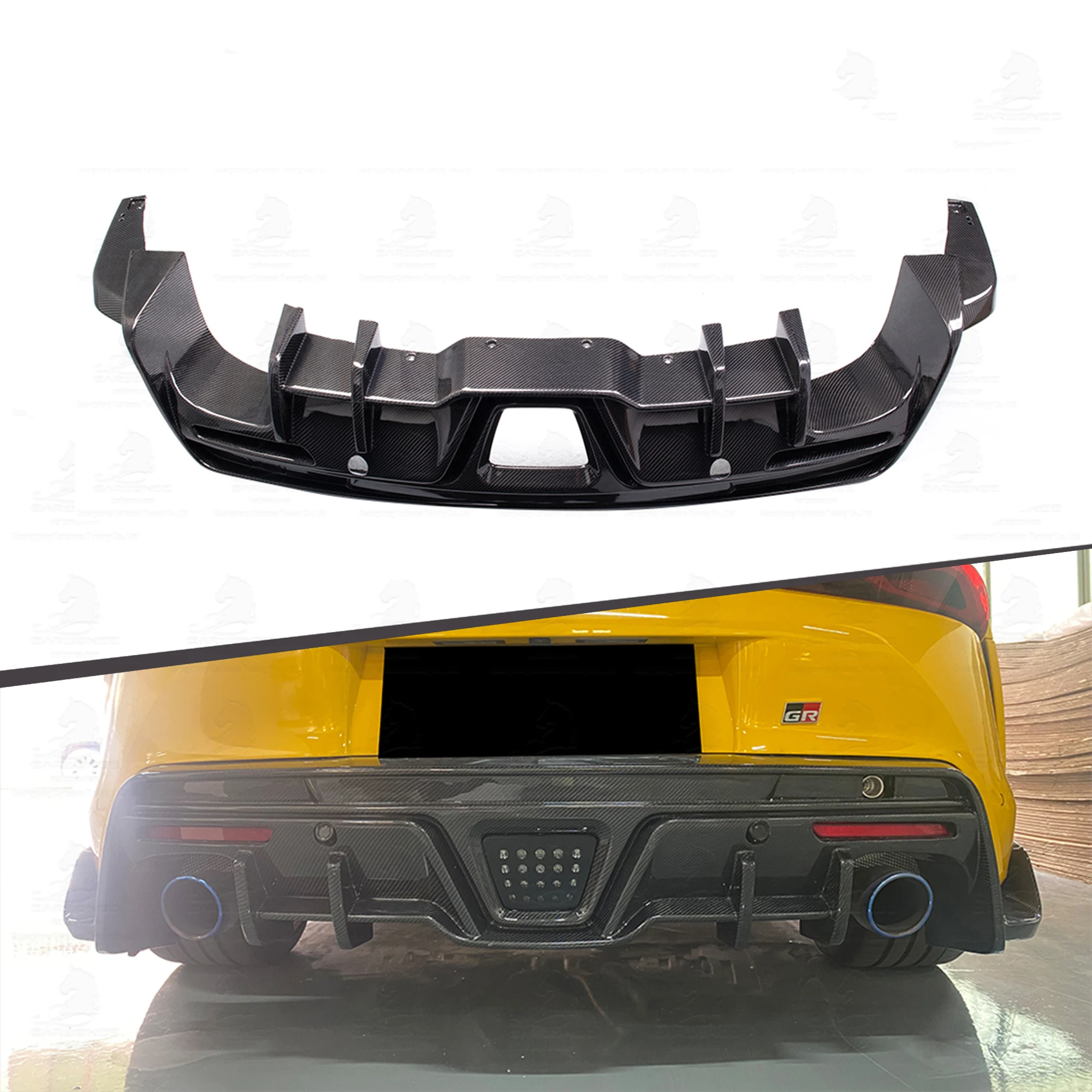 

Modification Hot Sales Carbon Fiber Body Kit Tom's Type Rear Diffuser Fit for Supra A90