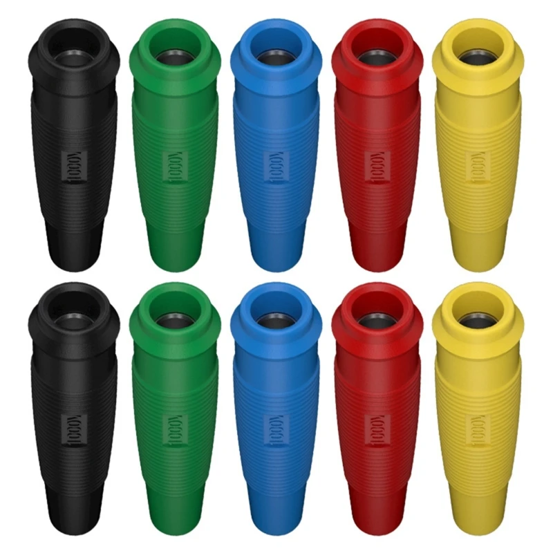 10pcs Multifunction 4mm Banana Plugs Receptacles Efficient 4mm Banana Plugs for Lab