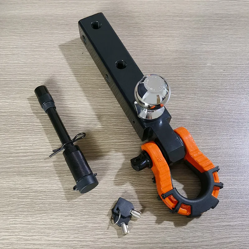 Recovery Shackle Ball Hitch Mount Multi Fit For 2 Inch Trailer Hitch Receiver Box Anti-Theft Lock Rv Towing Hook Tow With 50mm