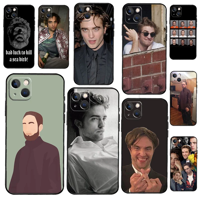 Robert Pattinson Standing Phone Case on For iPhone 13 12 11 14 15 16 Pro Max Plus XR X XS MAX Soft Back Cover