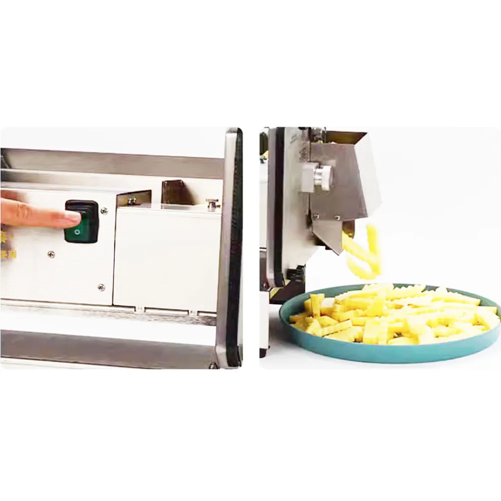 Commercial Potato Zigzag Cutter/Potato Chips Stick Cutting Machine/Crinkle French Fries Cutting Machine For Wave Shape