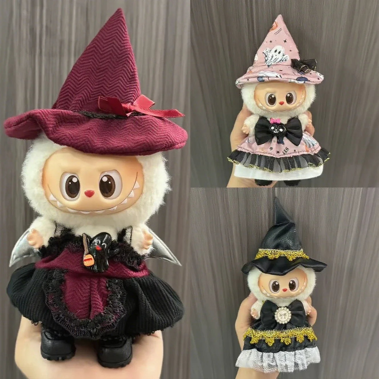 

Halloween Cute Cloak Purple Witch Clothes for Labubu V1 V3 Halloween Pumpkin Cloak Hat Suit for Ladbubu Dolls Accessories