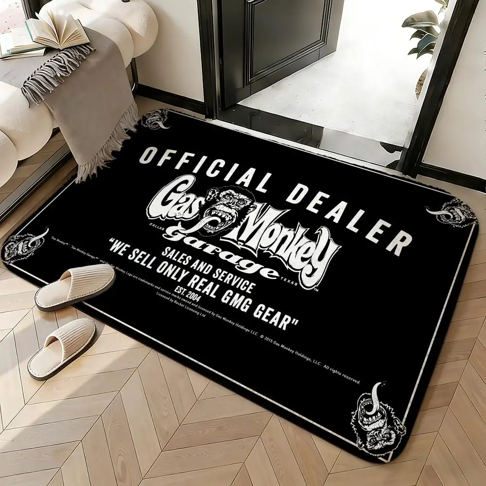 Soft Absorbent Non-Slip Rug Brand Gas Monkey Garage Floor Mat Home Decor Doormat Bedroom Floor Mat Shower Carpet