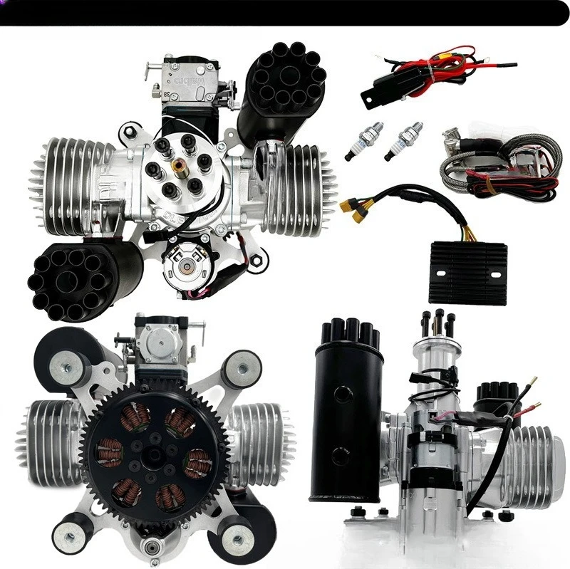 Ultra-light power umbrella, engine double-cylinder natural air-cooled electric start power generation
