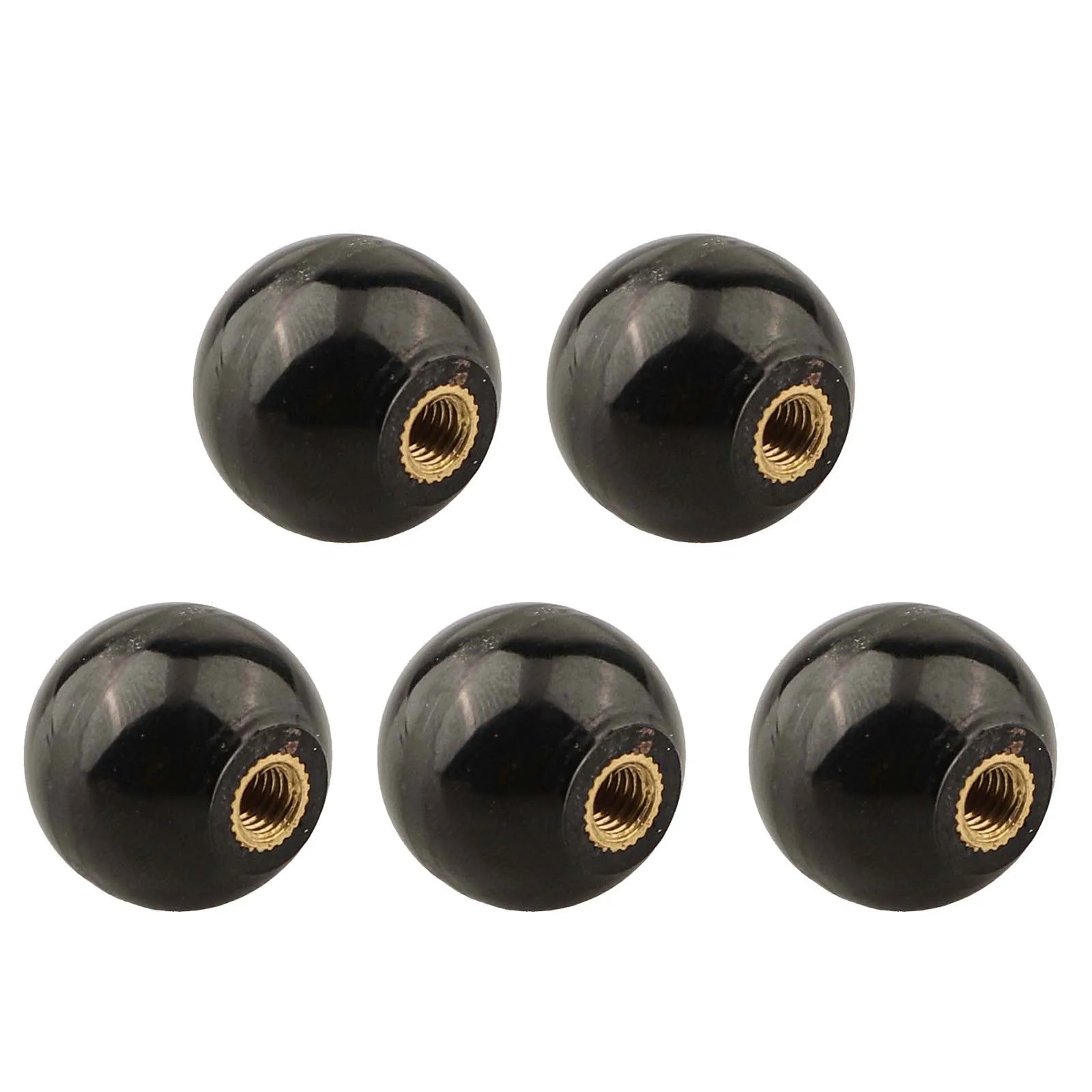 5 Pcs Bakelite Round Ball Lever Knob With Female Thread M5/M6/M8/M10/M12 For Machine Tool Printing Equipment Replacement