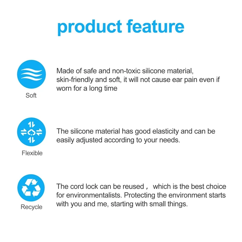 Adjustable Lanyard Buckle Barrel Connectors 1/8 In Non Slip Stopper Buckle Face Mask Ear Loop Adjuster
