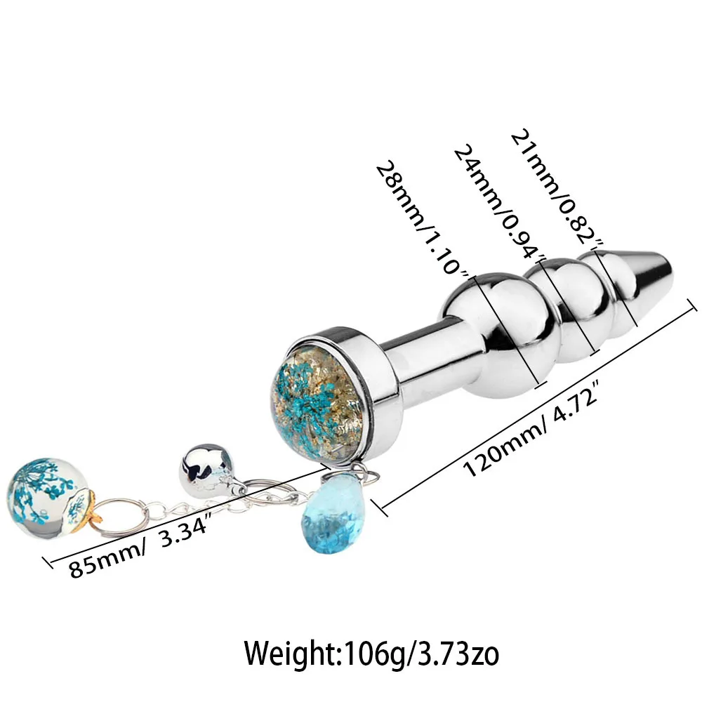 glass rose anal plug Kit X2 Plug Anal Dilatador En Acero S Y M + Lubricante Anal main image 0