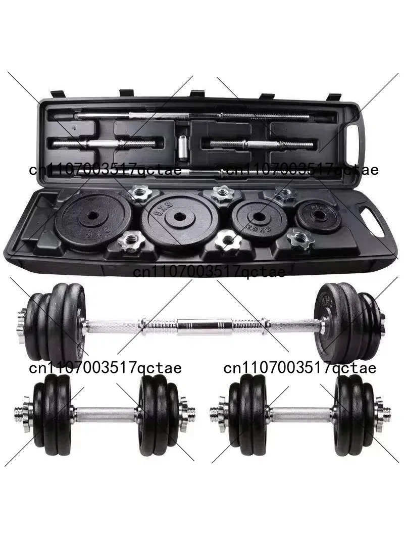 10kg-30kg Gym Home Weightlifting Dumbbells with Box Painted Black Painted Cast Iron Dumbbells Can Be Connected To A Barbell Set.