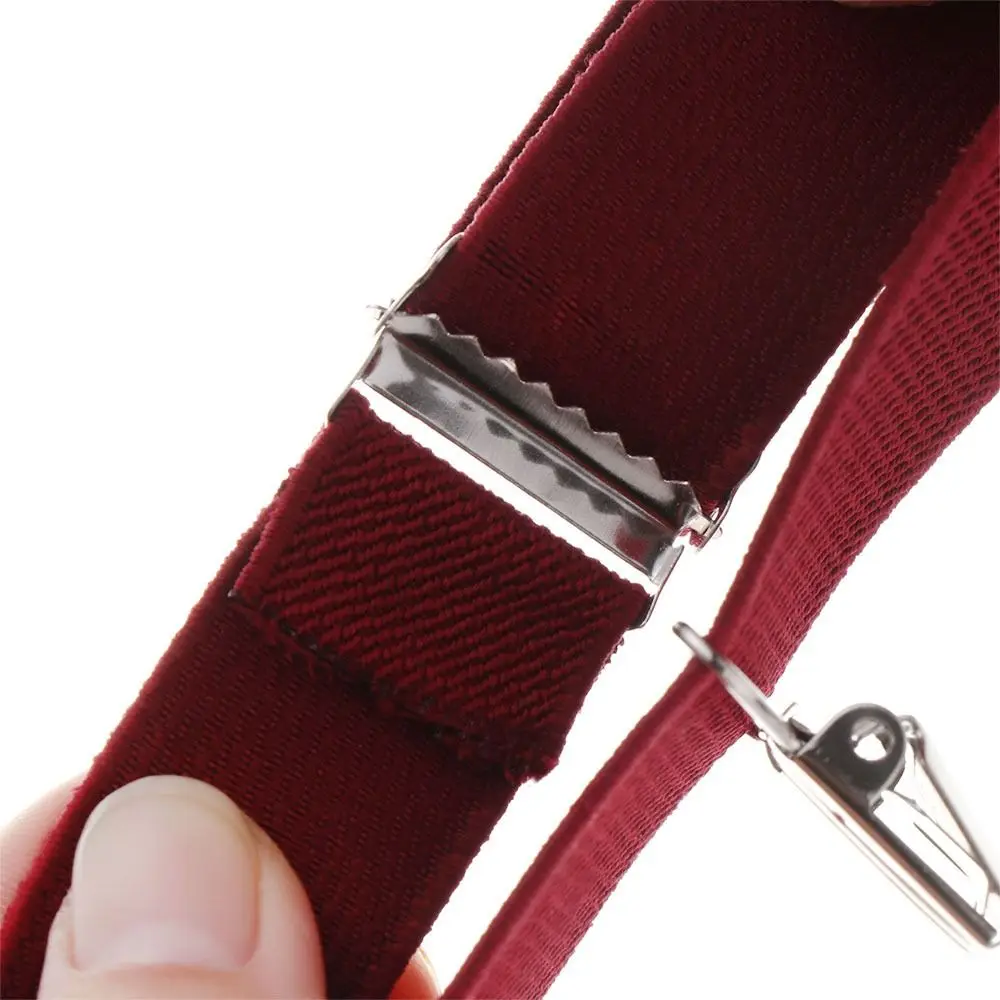 Fashion Solid Color Performance Strap Strap Clip For Girls Suspenders Clips Bow Tie Hanging Pants Clip Tie Suspenders Set