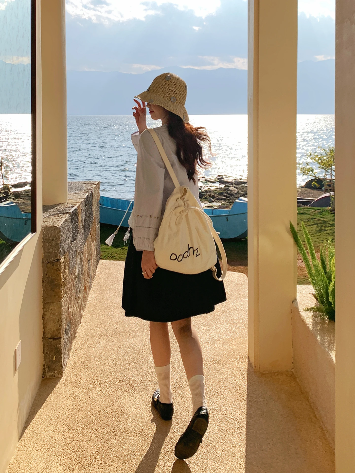 

Хлопковая юбка Lazy Feel серии Salt: универсальная корейская хлопковая юбка А-силуэта с высокой талией для повседневной носки и путешествий