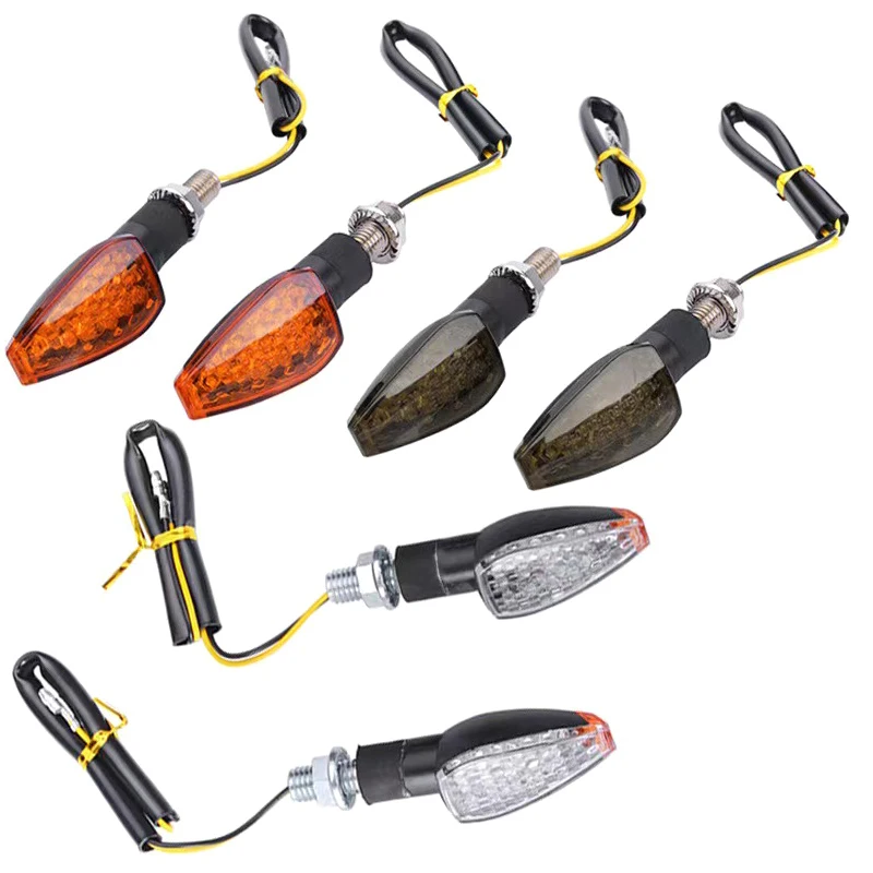 2Pcs Universal LED Motorcycle Turn Signal Light 12v Waterproof Amber Flasher Indicator Blinker Rear Lights Lamp Accessories