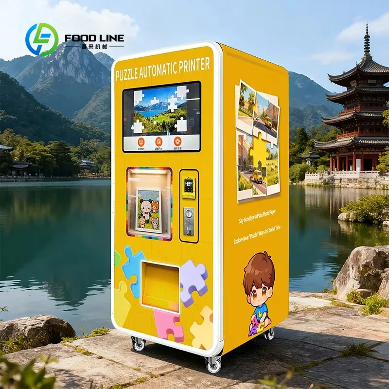 Custom  Commercial Self‑Service Jigsaw Puzzle Printer Vending Machine for Shopping Mall Amusement Park Wholesale Business