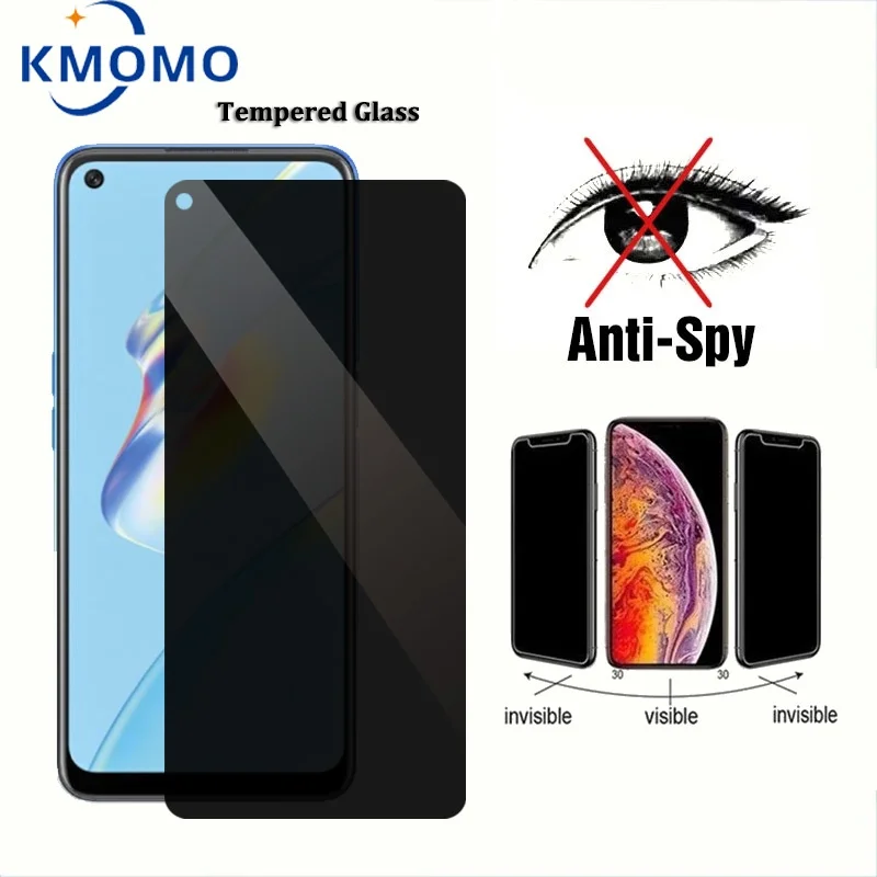 Anti-Spy Privacy Tempered Glass OPPO A3x A3 Pro A18 A17 A17k A16 A16k A15 A15s A5s A3s A9 2020 A5 A12 Private Screen Protector