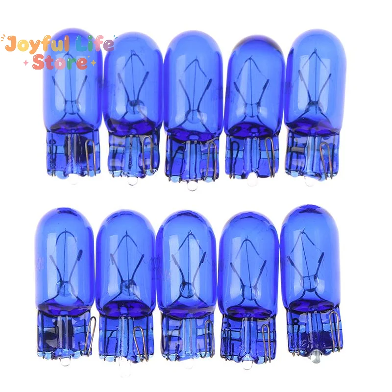 Hot Sale 10Pcs Car T10 Halogen w5w 168 Wedges 12V 5W xenon Signal Lamp 6000K White Instrument Light Reading Light Clearance Lamp