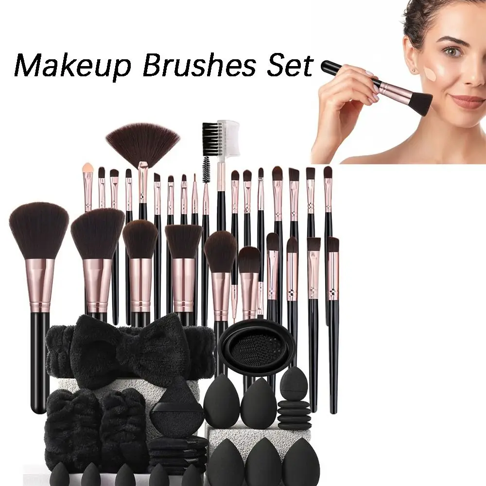 Juego de brochas de maquillaje en polvo, 39 Uds., herramienta de belleza, brochas para mezclar, Kit de herramientas cosméticas, brocha para base portátil, juego de herramientas de maquillaje